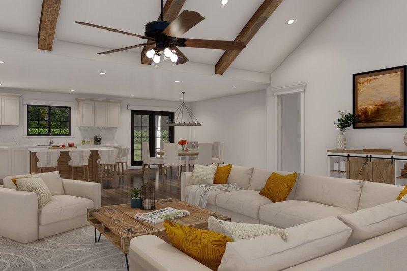 House Blueprint - Interior - Family Room for Farmhouse House Plan #923-384 - 3 bed, 3 bath