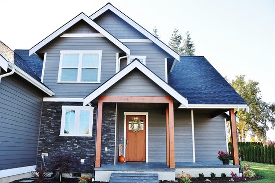 Exterior - Front Elevation 3 for Craftsman House Plan #1070-13 - 4 bed, 2.5 bath