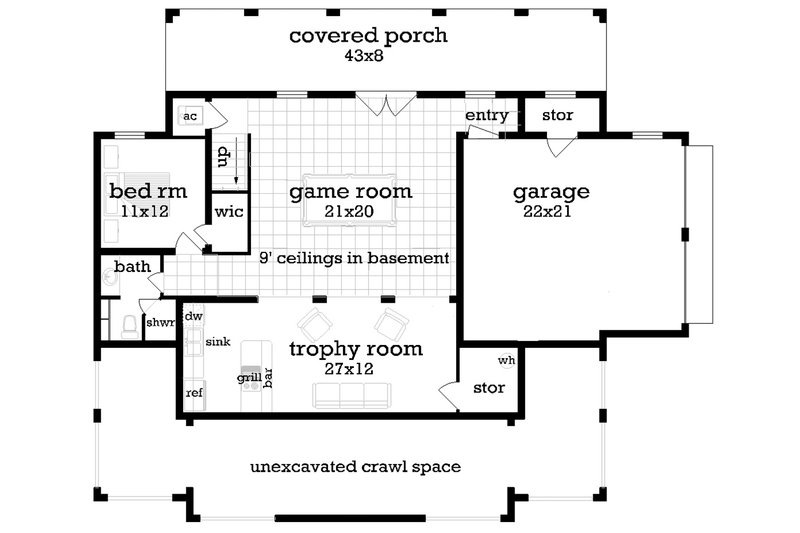 Home Plan - Finished Basement Level