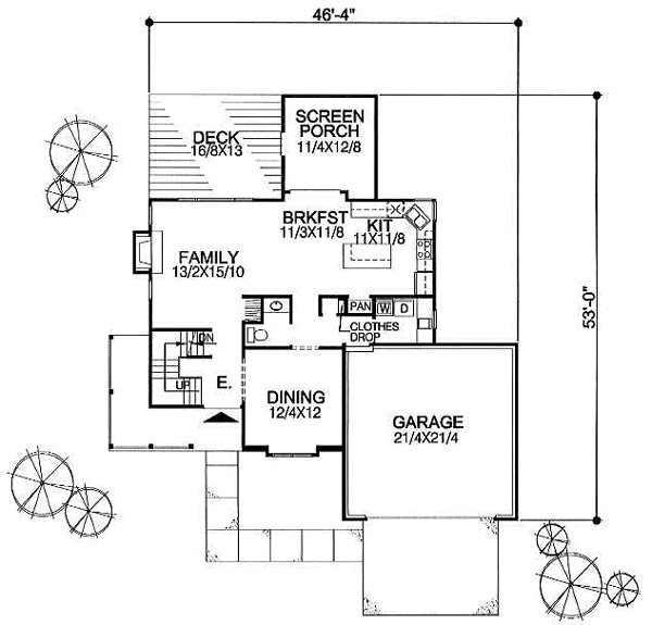 Home Plan - Traditional Floor Plan - Main Floor Plan #50-229