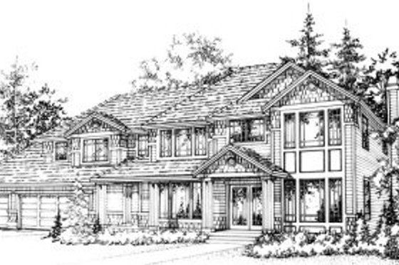 Exterior - Front Elevation for Craftsman House Plan #78-218 - 3 bed, 3 bath