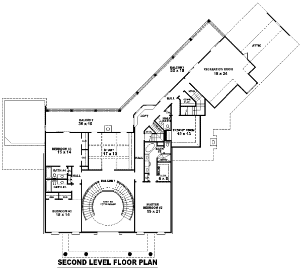 Classical Floor Plan - Upper Floor Plan #81-1358