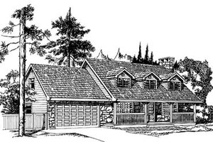 Country Exterior - Front Elevation Plan #47-118