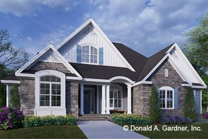 Craftsman Exterior - Front Elevation Plan #929-948