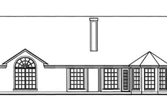 Exterior - Rear Elevation for Traditional House Plan #42-313 - 3 bed, 2 bath