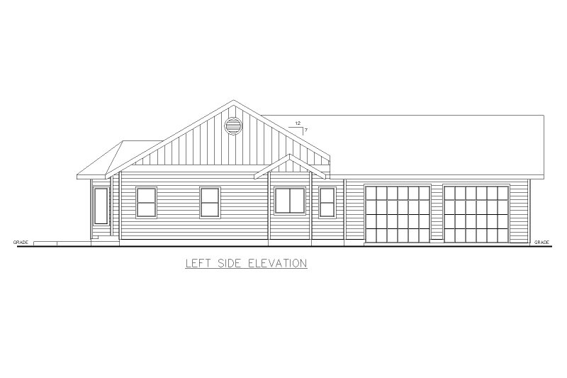 Dream House Plan - Exterior - Other Elevation 2 for Ranch House Plan #117-392 - 4 bed, 2.5 bath