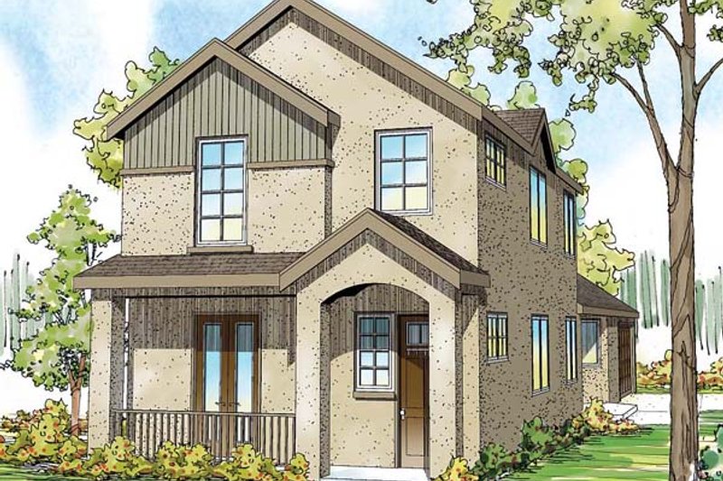 Home Plan - European Exterior - Front Elevation Plan #124-876