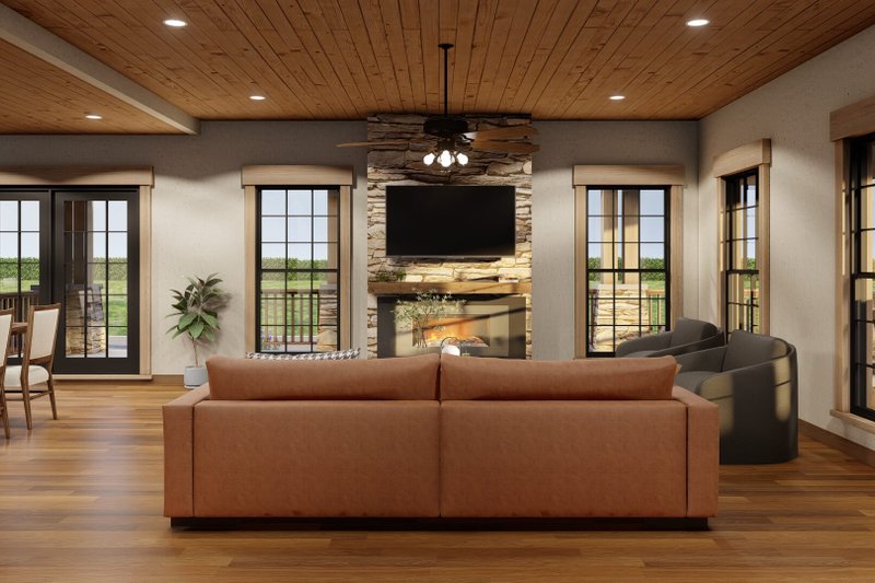 House Blueprint - Interior - Family Room 1 for Country House Plan #923-341 - 2 bed, 2 bath
