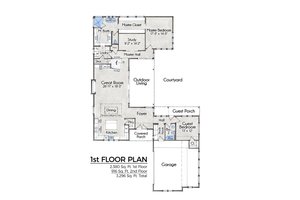 Floor Plan - Main Floor for Farmhouse House Plan #935-21 - 4 bed, 4 bath