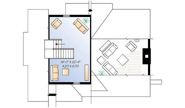 Traditional Floor Plan - Upper Floor Plan #23-453