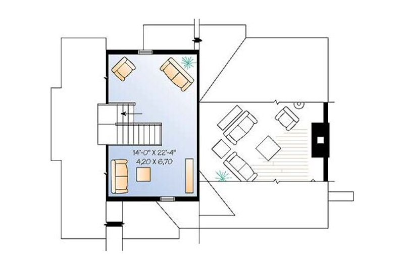 Dream House Plan - Floor Plan - Upper Floor for Traditional House Plan #23-453 - 3 bed, 2 bath
