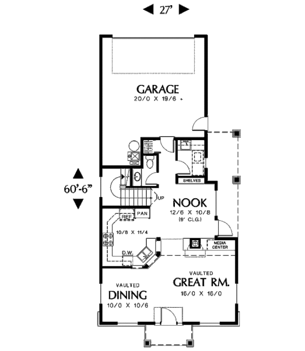 Home Plan - Traditional Floor Plan - Main Floor Plan #48-311