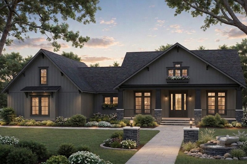Dream House Plan - Exterior - Front Elevation 3 for Ranch House Plan #21-667 - 4 bed, 2.5 bath
