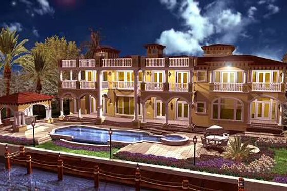 Exterior - Other Elevation 2 for Mediterranean House Plan #420-198 - 5 bed, 8.5 bath