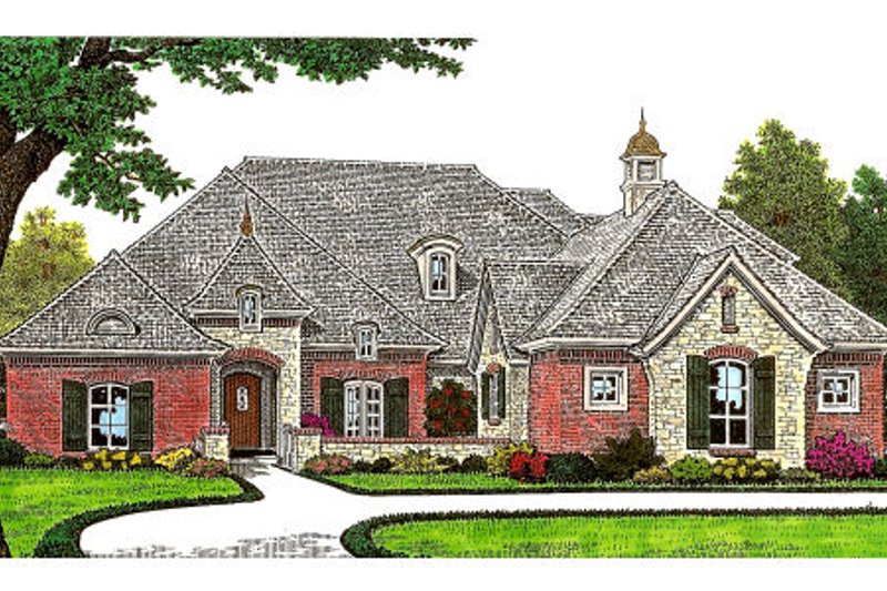 Dream House Plan - European Exterior - Front Elevation Plan #310-669