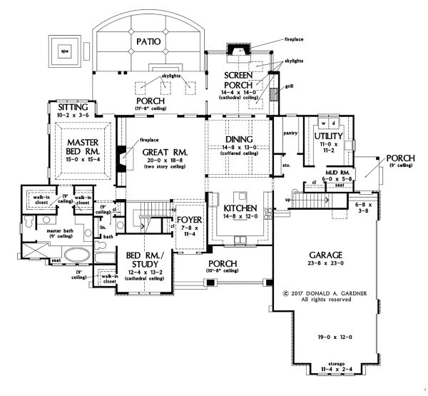 Dream House Plan - Ranch Floor Plan - Main Floor Plan #929-1087