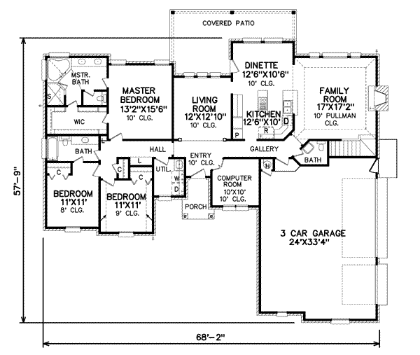 Traditional Floor Plan - Main Floor Plan #65-479