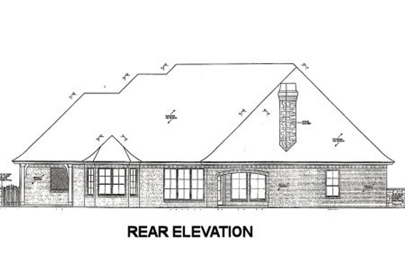 Dream House Plan - Exterior - Rear Elevation for European House Plan #310-669 - 3 bed, 2.5 bath