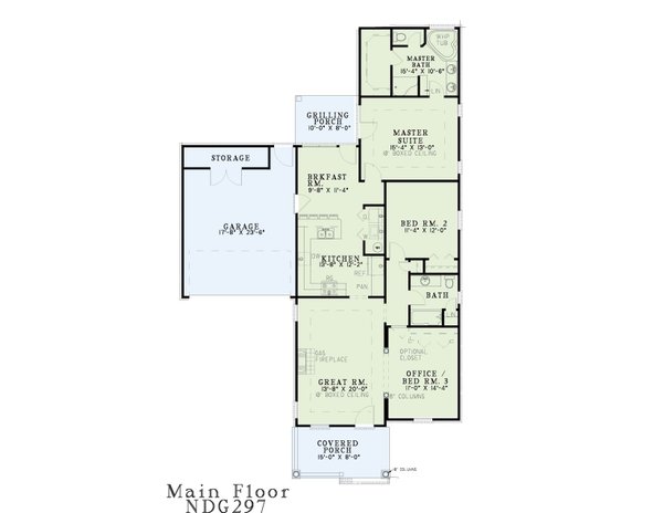 Traditional Floor Plan - Main Floor Plan #17-199