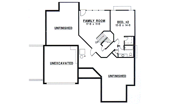 European Floor Plan - Lower Floor Plan #67-272