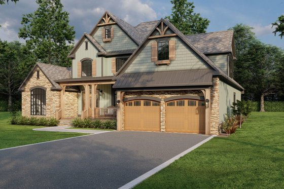 Exterior - Other Elevation for Traditional House Plan #17-2881 - 4 bed, 3 bath