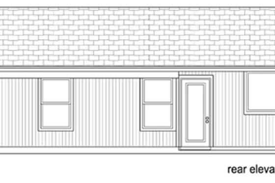 Exterior - Rear Elevation for Modern House Plan #84-515 - 3 bed, 2 bath