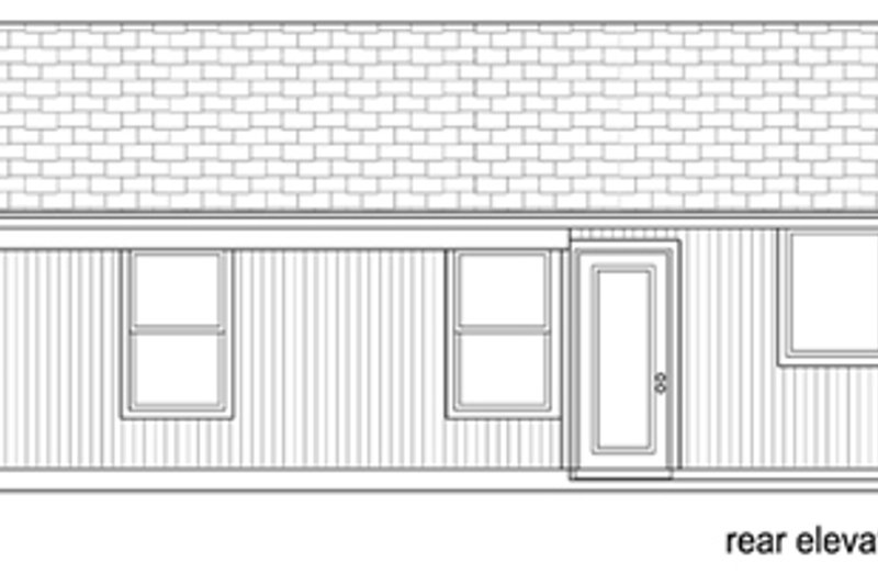 House Plan Design - Exterior - Rear Elevation for Modern House Plan #84-515 - 3 bed, 2 bath