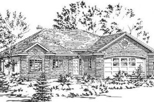 Traditional Exterior - Front Elevation Plan #18-3105