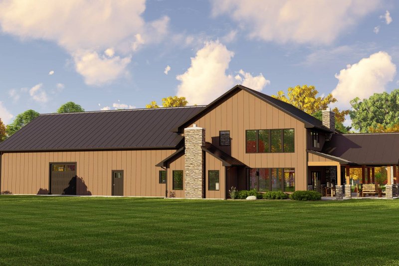 House Blueprint - Exterior - Rear Elevation for Country House Plan #1064-239 - 2 bed, 2.5 bath