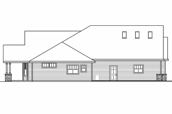 Exterior - Other Elevation for Country House Plan #124-700 - 4 bed, 3.5 bath