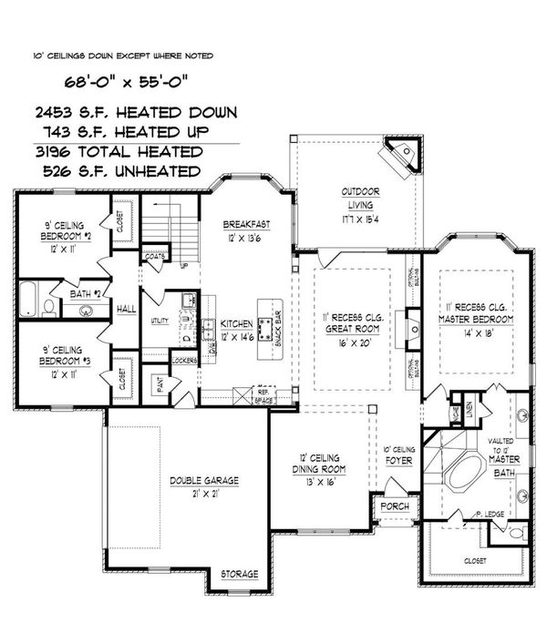 Traditional Floor Plan - Main Floor Plan #424-421
