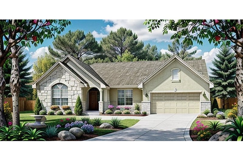 Dream House Plan - Ranch Exterior - Front Elevation Plan #58-181