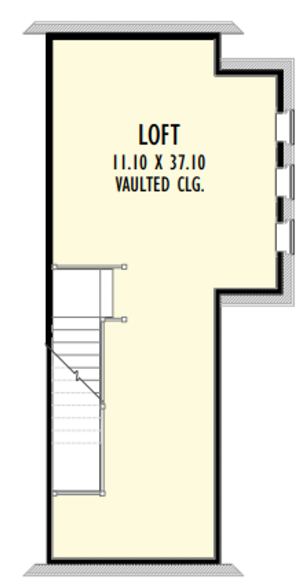 Bungalow Floor Plan - Upper Floor Plan #1092-2