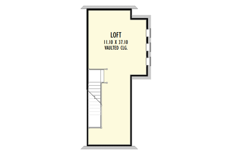 Home Plan - Floor Plan - Upper Floor for Bungalow House Plan #1092-2 - 1 bed, 2 bath
