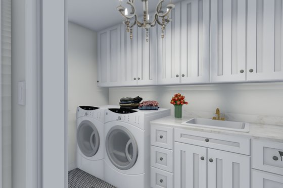 Interior - Laundry for Craftsman House Plan #1060-65 - 3 bed, 2.5 bath
