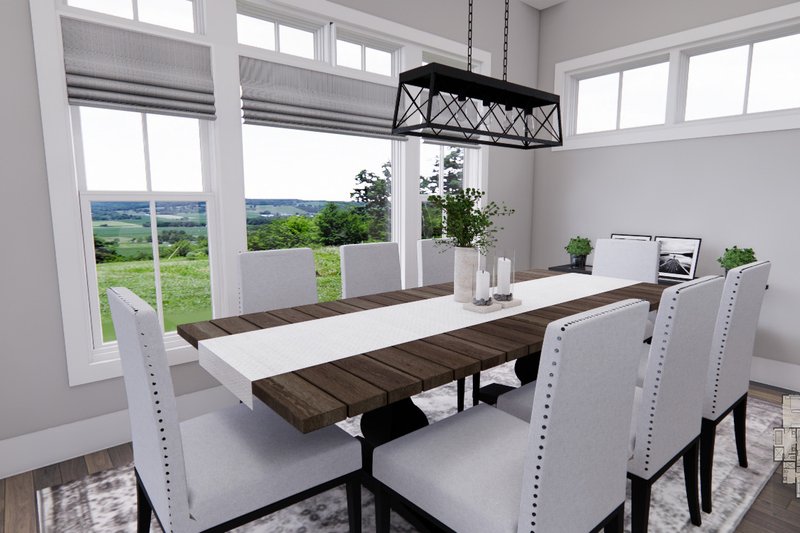 Architectural House Design - Interior - Dining Room 1 for Farmhouse House Plan #51-1233 - 4 bed, 3.5 bath