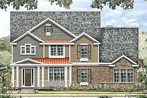 Exterior - Front Elevation for Traditional House Plan #424-182 - 5 bed, 4 bath