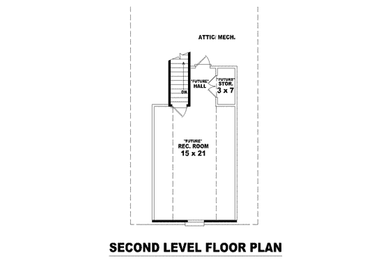 Floor Plan - Other Floor for Colonial House Plan #81-1560 - 3 bed, 2 bath
