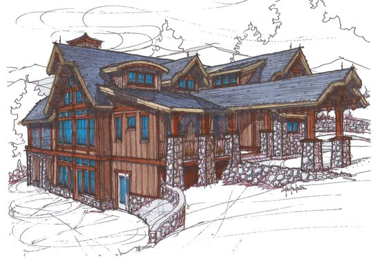 Exterior - Front Elevation 4 for Craftsman House Plan #921-3 - 5 bed, 6.5 bath