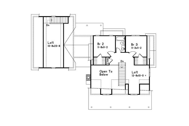 Home Plan - Floor Plan - Upper Floor for Country House Plan #22-645 - 3 bed, 2.5 bath