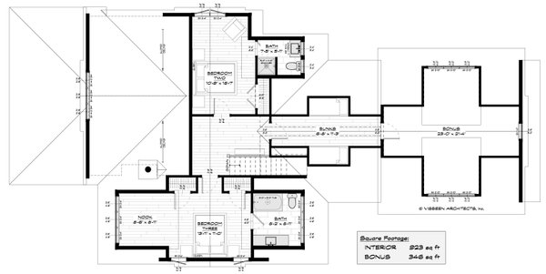 House Blueprint - Cottage Floor Plan - Upper Floor Plan #928-398