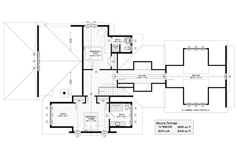House Design - Floor Plan - Upper Floor for Cottage House Plan #928-398 - 3 bed, 3.5 bath