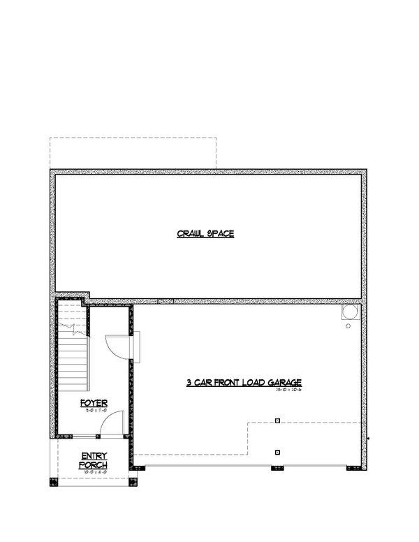 Architectural House Design - Farmhouse Floor Plan - Lower Floor Plan #569-98