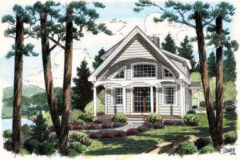 Cottage Style House Plan - 2 Beds 2 Baths 1093 Sq/Ft Plan #312-619