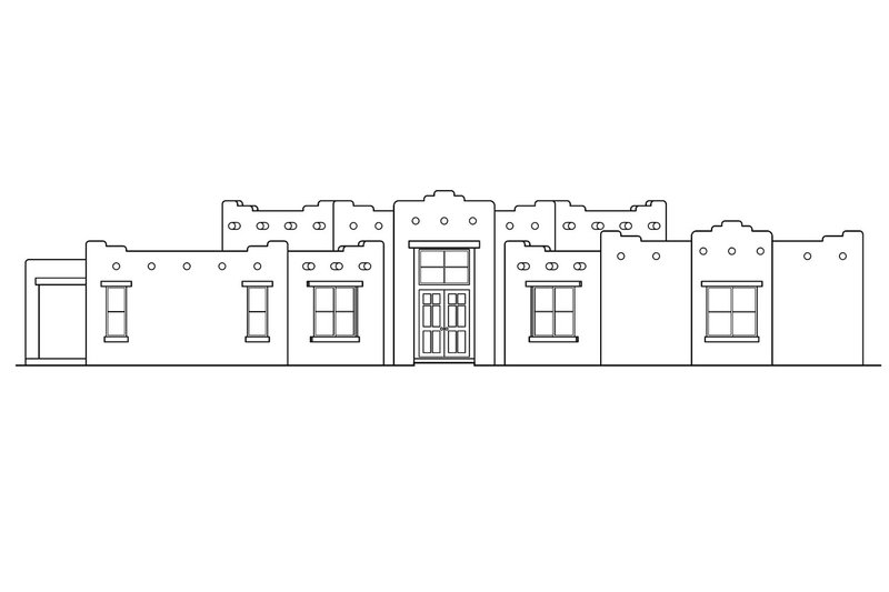 Home Plan - Exterior - Other Elevation for Adobe / Southwestern House Plan #124-647 - 3 bed, 3 bath