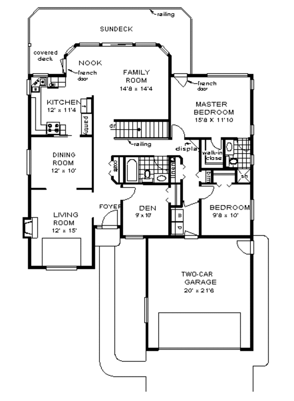 House Blueprint - Ranch Floor Plan - Main Floor Plan #18-145