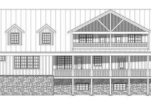 Exterior - Rear Elevation for Country House Plan #932-207 - 4 bed, 4.5 bath