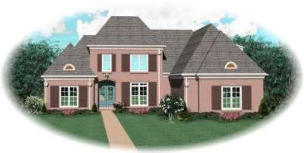 Exterior - Front Elevation 2 for Traditional House Plan #81-1211 - 4 bed, 3.5 bath