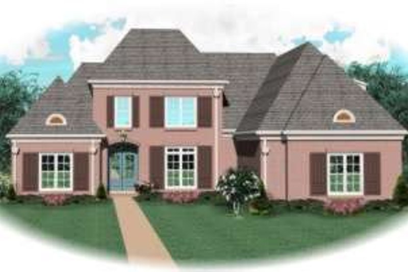 Exterior - Front Elevation 2 for Traditional House Plan #81-1211 - 4 bed, 3.5 bath