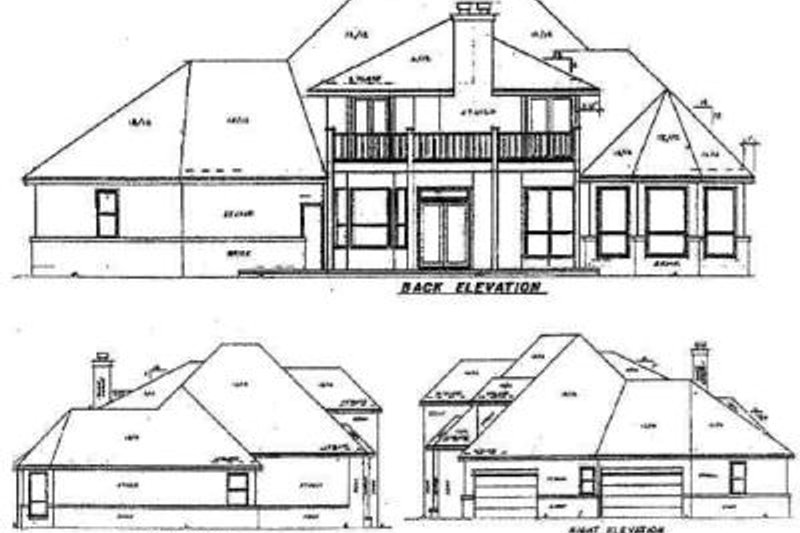 House Design - Exterior - Rear Elevation for European House Plan #52-149 - 3 bed, 3 bath